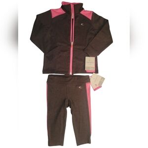 Carter's Gray And Pink Toddler Tracksuit